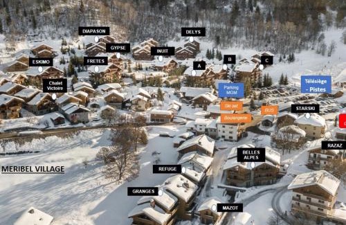 Meribel Village Chalet De Ski | Chalet moderne avec parking et wifi, à proximité des pistes et commerces - FR-1-566-20