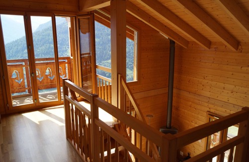 Heremence Chalet De Ski | Chalet vue panoramique au soleil, terrasse, sauna, domaine 4 Vallées et sentiers