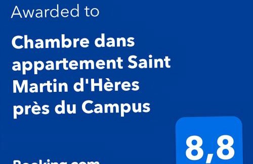 Saint-Martin-d'Heres Maison | Chambre dans appartement Saint Martin d'Hères près du Campus, UGA et Neyrpic