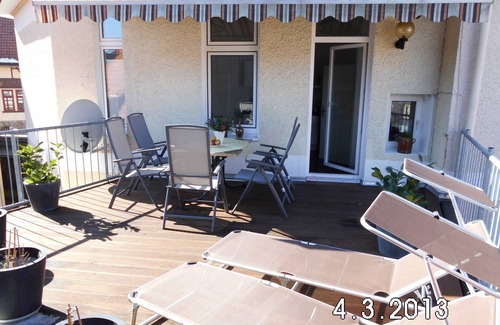 Bad Sachsa Copropriété | Charm. Stadtfewo, 5 étoiles, 2-5 Pers. 120m², 2 chambres à coucher., 2 salles de bains, Dachterr. W-lan