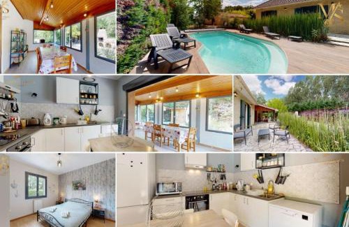 Saint-Laurent-des-Hommes Maison | Charmante maison avec parc arboré & piscine au sel