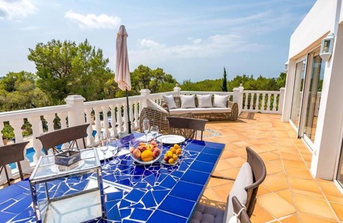 Sant Antoni de Portmany Maison | Maison de vacances 'Can Paradís' avec vue sur la mer, Wi-Fi et climatisation