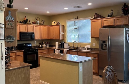 Maricopa Maison | Charming 4-Bedroom Oasis in Maricopa, Arizona with Pool, Garden & Pool Table!