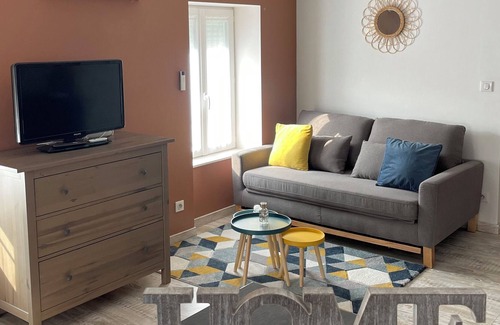 Saint-Just-la-Pendue Appartement | Charming apartment .. in visible stones bright cozy modern in the countryside