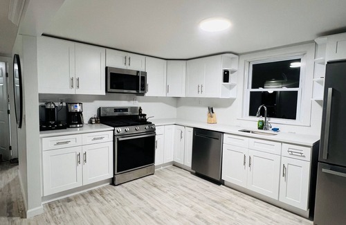 Bayville Maison | Charming Bay Home with Dock, 2-Bedroom, Fire Pit, WIFI, near Beach