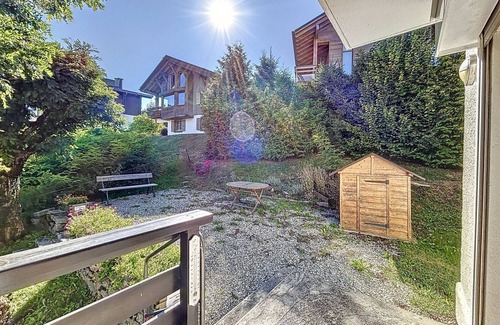 Combloux Appartement | Bel Apt au Centre de Combloux avec Jardin, Balcon, Wifi et Parking à 300m des Commerces