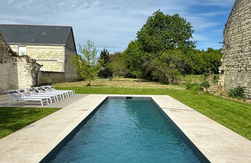 Savigny-en-Veron Maison | Maison familiale de charme entre Saumur et Chinon 10-12 personnes - piscine