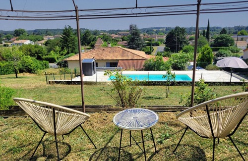 La Sauvetat-du-Dropt Maison | Charming cottage with pool, air-Con, views & high speed WiFi