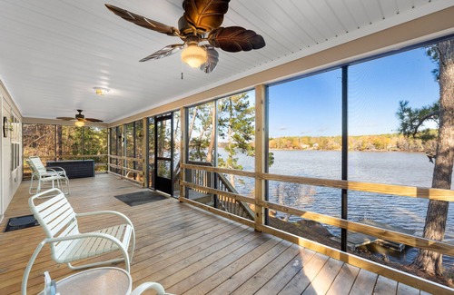 Jackson Cabine | Charming Lakefront secluded Cabin directly located on quiet 750 acre lake