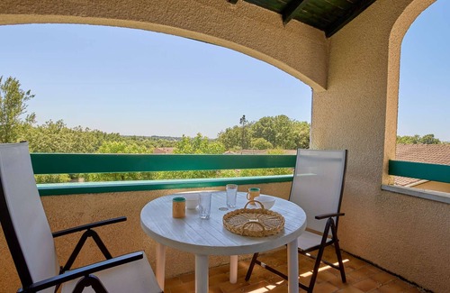 Barbotan-les-Thermes Appartement | Charming T2 with south-facing balcony and wifi in Barbotan