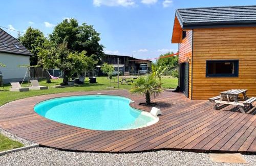 Flaxlanden Maison | Chez Seb et Lilou - Chalet Tiny House - piscine partagée - parking - proche Mulhouse