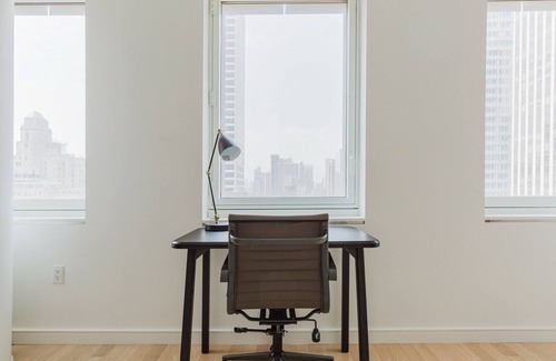 Central New York City Appartement | Chic Midtown 2BR w/ Gym, W/D & A/C, near Rock Ctr, by Blueground