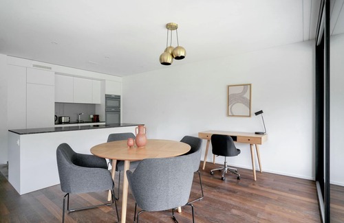 Wollishofen Appartement | Chic Wollishofen 1BR w/ Storage & W/D, nr Local Market, by Blueground