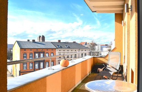 Cottbus Appartement | City-Dach-Apartment mit Loggia - Balkon - Kamin