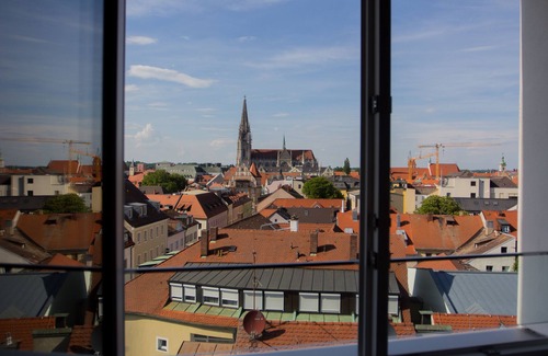 City Centre Regensburg Appartement | lit Höchstgelegenstes de la vieille ville