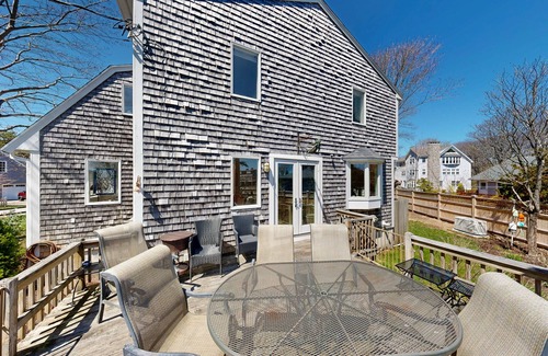 Biddeford Pool Maison | Classic coastal home near the beach w/ lush garden, game room & deck - dogs OK