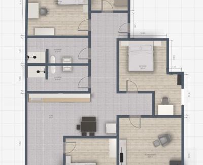 Leinefelde-Worbis Appartement | Clubhaus 6 - geräumige Ferienwohnung mit 4 Schlafzimmern & 2 Bädern