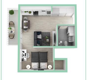 Turku Harbour Maison | Come in! "Harppuuna" Two rooms for two persons next to Turunlinna!