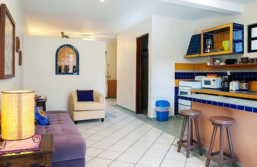 Puerto Morelos Appartement | Appartement confortable, cuisine bien équipée à côté de la piscine scintillante