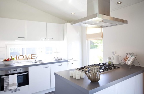 Velsen-Zuid Chalet De Ski | Comfortable chalet with dishwasher, on a holiday park, 25 km. from Amsterdam