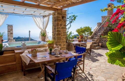 Anatoli Maison | Comfortable house with sea view in Anatoli + jacuzzi