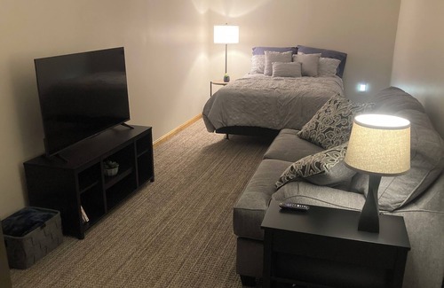 Hudson Maison | Comfortable Private room with bathroom and kitchenette.