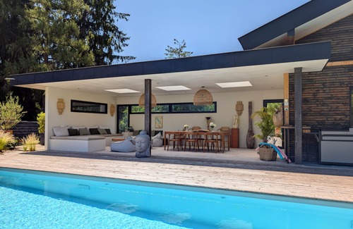 Echarvines Villa | Contemporary villa with pool, panoramic lake & mountain views, AC
