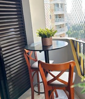 Gonzaga Hôtel | Cosmopolitan PRAIA Flat com Estacionamento Grátis - Gonzaga - Ap 76