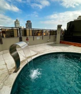 Gonzaga Hôtel | Cosmopolitan PRAIA Flat com Estacionamento Grátis - Gonzaga - Ap 76