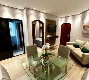 Gonzaga Hôtel | Cosmopolitan PRAIA Flat com Estacionamento Grátis - Gonzaga - Ap 76