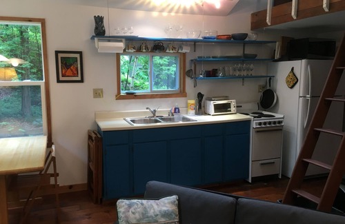 Homer Cottage | Cottage Surplombant la cascade privée, à 100 mètres de Level Beach. 1 BR w / loft