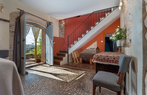 Arroyomolinos de Leon Maison | Maison de campagne "El Rincón" avec vue sur les montagnes, piscine privée et 2 terrasses.