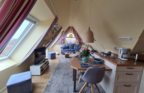 Norddeich Appartement | Vue mer + île - appartement - à 50 mètres de la plage de sable / à 100 mètres de la mer du Nord