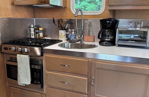 Willseyville Maison | Cozy caravan in Willseyville with authentic sauna in bucolic setting