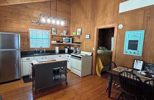 Concan Cabine | Cozy Log Cabin called Buffalo Horizon. Sleeps 4. Close to Frio River