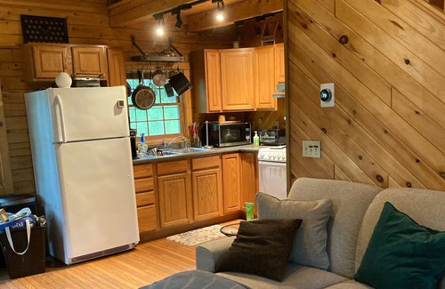 Phippsburg Cabine | Cozy log cabin - walking distance to Morse Mountain & 3 miles from Popham Beach!