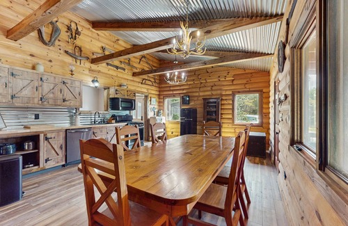 Lookout Mountain Cabine | Cozy mountain cabin with fire pit, outdoor kitchen & scenic yard