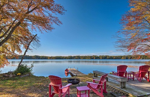 West Buxton Cottage | NEW! Cozy Rural Abode w/ Dock on Bonny Eagle Pond!