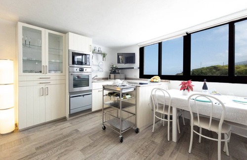 La Guancha Appartement | coquet studio vue imprenable sur mer et Teide, quartier tranquille.