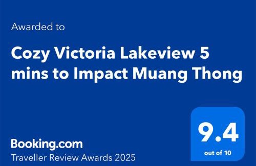 Ban Mai Appartement | Cozy Victoria Lakeview 5 mins to Impact Muang Thong