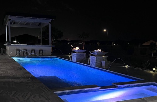 Buckeye Maison | Custom 3500 sq ft home 4 BR 3.5 Ba Pool /10 person spa on 1 acre with RV hookup.