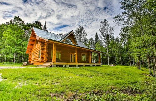 Tustin Maison | Custom Log Cabin with Deck and 45 Acres By Pine River!