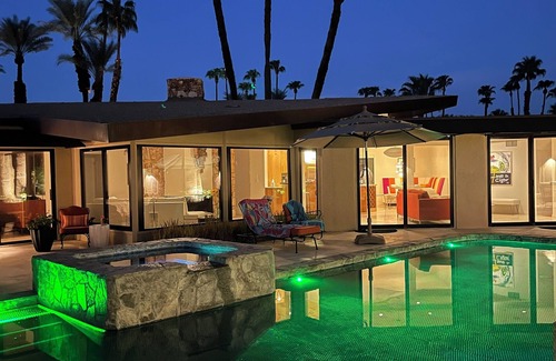 Rancho Palmeras Maison | Custom, one of a kind Roofline, Mid Century Gem with in Rancho Palmeras Estates.