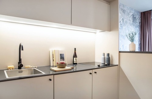 Darmstadt Appartement | Design Serviced Apartment in Darmstadt, Langzeit, Dachterrasse, Lounge, Wlan