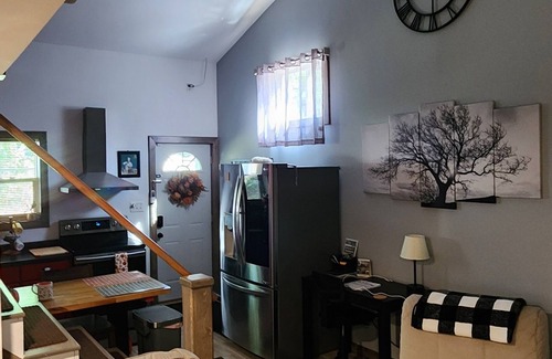 Galesburg Appartement | Discover your perfect escape in this beautifully designed loft apartment.