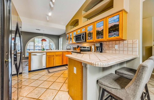 Palm Valley Maison | Dog-friendly home with pool, firepit, fast WiFi, central AC, & washer/dryer