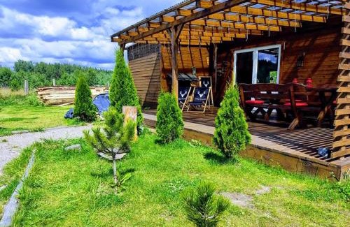 gmina Stezyca Maison | Domek uroczy i wilcza chatka,klimat górski na Kaszubach,balia,sauna,ognisko