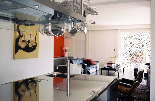 Genissac Maison | Chambre Double vue sur la rivière à L'arbre Rouge