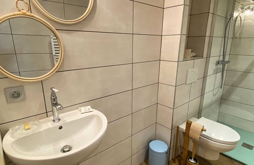 Entremont Maison | Chambre d'hôtes double avec vue jardin et montagne