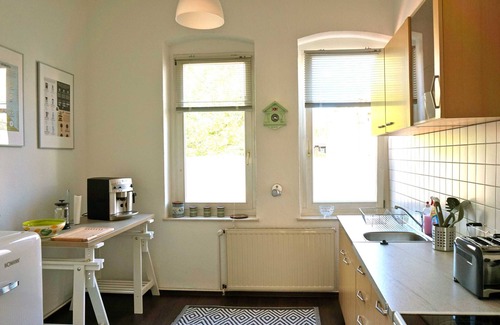 Torgau Appartement | Chambre double avec cuisine séparée - Appartement de vacances Roasterei Arabica